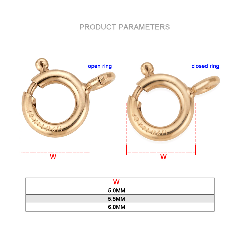 14K Gold Filled Spring Ring Cl - Jewelry Making Supplies ulasan dan harga