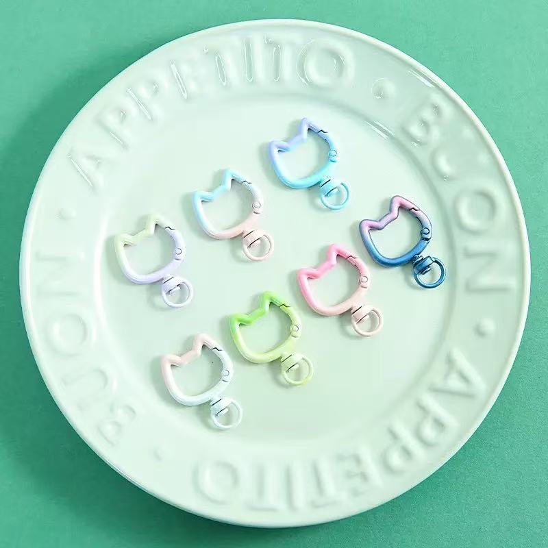 5-10PCS Gradient Cute Cat Clas - Jewelry Making Supplies ulasan dan harga