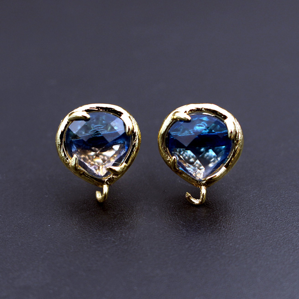 10pair Heart Shape Blue Red Cr - Jewelry Making Dubai ulasan dan harga